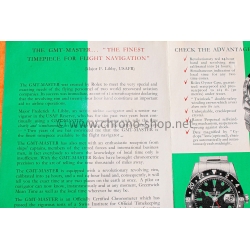 Rolex GMT MASTER 6542 Rare Livret de 1959 Document anglais Notice Montres anciennes ROLEX GMT MASTER 6542 bakelite