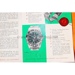 Rolex GMT MASTER 6542 Rare Livret de 1959 Document anglais Notice Montres anciennes ROLEX GMT MASTER 6542 bakelite