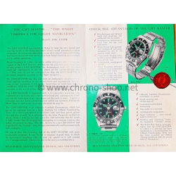Rolex GMT MASTER 6542 Rare Livret de 1959 Document anglais Notice Montres anciennes ROLEX GMT MASTER 6542 bakelite