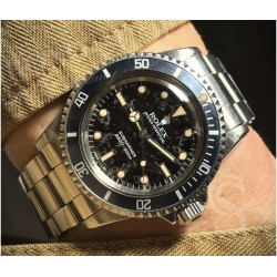 Rolex 5513 Vintage Genuine ROLEX Cream yellow patina Tritium Handset 5512,5513 Submariner Cal. 1520,1530