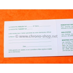 ROLEX GARANTIE VIERGE D'ENTRETIEN 8090s PAPIER REVISION MONTRES VINTAGE ROLEX Submariner,GMT,Daytona,Explorer