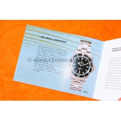 ROLEX 1999 VINTAGE LIVRET MONTRES SUBMARINER & SEA-DWELLER 14060,16613,16613,16618,16600