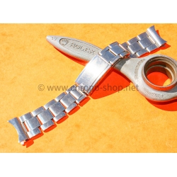 ROLEX 1959 VINTAGE BRACELET BIG LOGO RIVETS 7206/64 ACIER 20mm SUBMARINER 6200,6205,6538,6536,5508 GMT 6542