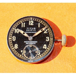 Titus Genève Waterproof Shockabsorber Cadran noir type militaire petite seconde avec calibre manuel