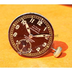 Titus Genève Waterproof Shockabsorber Cadran noir type militaire petite seconde avec calibre manuel