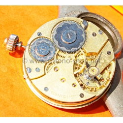 Longines montre de poche vintage cadran porcelaine aiguilles or rose Louis XVI à restaurer