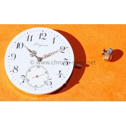 Longines montre de poche vintage cadran porcelaine aiguilles or rose Louis XVI à restaurer