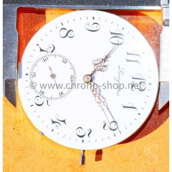 Longines montre de poche vintage cadran porcelaine aiguilles or rose Louis XVI à restaurer