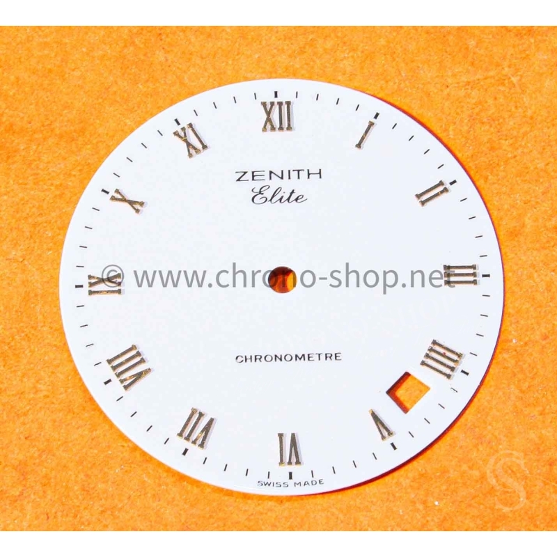 ZENITH Rare Preowned Watch Porcelain white Dial Date part Zenith Elite watch dial part for sale