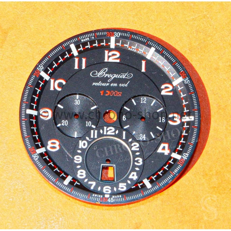 Breguet Type XXII 3880,3880ST/H2 10Hz Original Cadran Noir et rouge chiffres arabes montres aviateurs
