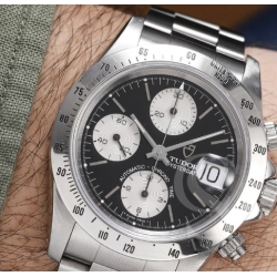 TUDOR VINTAGE LUNETTE TACHYMÉTRE ACIER MONTRES VINTAGE CHRONOGRAPH TIGER BIG BLOCK TUDOR 79260,79280,79270
