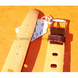 Vintage 1970s military-style pilot watch strap 20mm brown chocolate colors faux leather strong vintage character