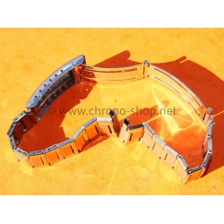 Vintage 70s bracelet 20mm flat-link folded links watch Steel band omega Seamaster Speedmaster