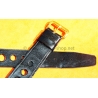 Vintage 1970s military-style pilot watch strap 18/16mm in patinated black faux leather strong vintage character