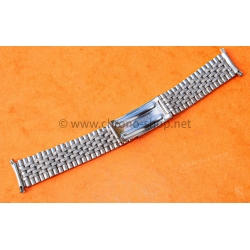 Bracelet jubilée Acier Anses courbes 20mm Montres vintage Heuer,IWC,Omega,Breitling,Vacheron, Jaeger