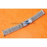 Bracelet jubilée Acier Anses courbes 20mm Montres vintage Heuer,IWC,Omega,Breitling,Vacheron, Jaeger