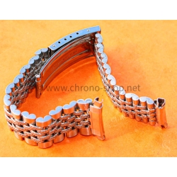 Bracelet jubilée Acier Anses courbes 20mm Montres vintage Heuer,IWC,Omega,Breitling,Vacheron, Jaeger