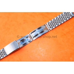 Bracelet jubilée Acier Anses courbes 20mm Montres vintage Heuer,IWC,Omega,Breitling,Vacheron, Jaeger