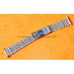 Bracelet jubilée Acier Anses courbes 20mm Montres vintage Heuer,IWC,Omega,Breitling,Vacheron, Jaeger