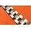 VINTAGE & AUTHENTIQUE BRACELET ROLEX EXTENSIBLE MAILLONS RIVETS PLAQUE OR 14k EN 19mm