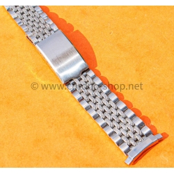 Bracelet jubilée Acier Anses courbes 20mm Montres vintage Heuer,IWC,Omega,Breitling,Vacheron, Jaeger