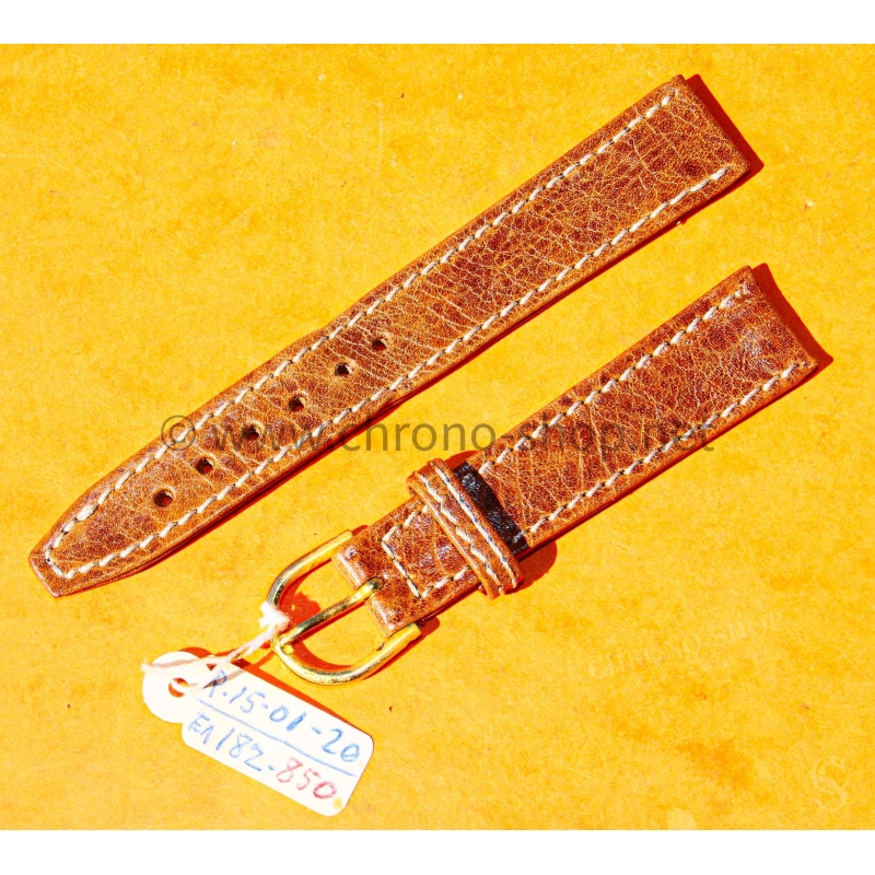 Bracelet cuir massif de buffle couleur marron 19mm montres Rolex,Breitling,Omega,IWC,Jaeger