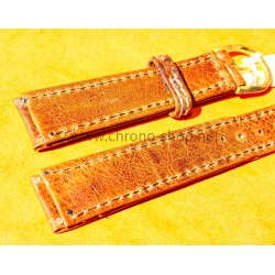 Bracelet cuir massif de buffle couleur marron 19mm montres Rolex,Breitling,Omega,IWC,Jaeger