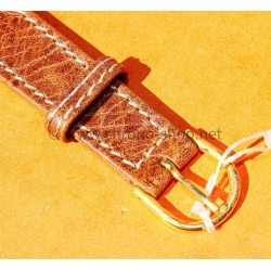 Bracelet cuir massif de buffle couleur marron 19mm montres Rolex,Breitling,Omega,IWC,Jaeger