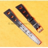 Vintage watch strap 1970s military-style pilot 18mm in patinated black faux leather strong vintage character