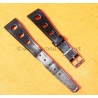 Vintage watch strap 1970s military-style pilot 18mm in patinated black faux leather strong vintage character