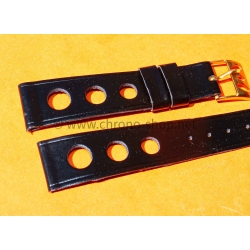 Bracelet vintage montres pilote 20mm ancien de style militaire montre aviateurs simili cuir noir patiné