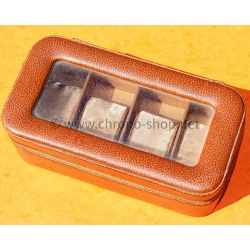 Ecrin vintage boite cuir montres plateau 4 slots présentoirs montres vintage Rolex,Breitling,Omega,IWC