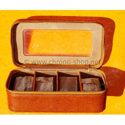 Ecrin vintage boite cuir montres plateau 4 slots présentoirs montres vintage Rolex,Breitling,Omega,IWC