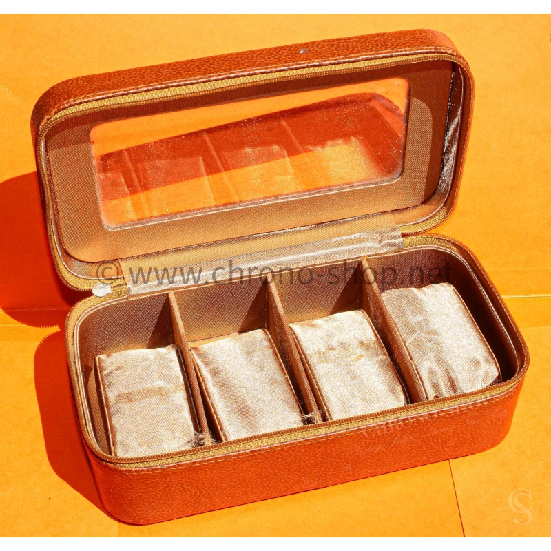 Ecrin vintage boite cuir montres plateau 4 slots présentoirs montres vintage Rolex,Breitling,Omega,IWC