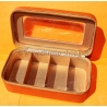 Vintage watch box case tobacco-brown leather style 4 slots watch presentation/storage vintage watches