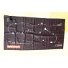 Tudor sports towel accessory in black viscose,featuring Tudor Pro Cycling Team branding