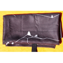 Tudor sports towel accessory in black viscose,featuring Tudor Pro Cycling Team branding
