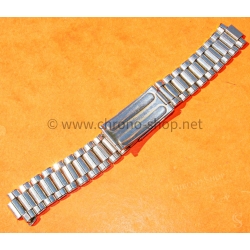 Vintage 70s bracelet 20mm flat-link folded links watch Steel band omega Seamaster Speedmaster