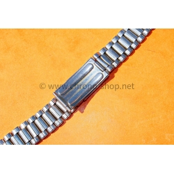 Vintage 70s bracelet 20mm flat-link folded links watch Steel band omega Seamaster Speedmaster