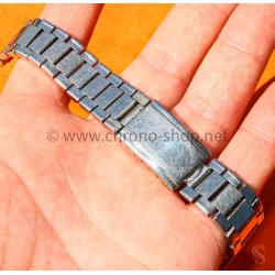 Vintage 70s bracelet 20mm flat-link folded links watch Steel band omega Seamaster Speedmaster