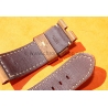 Original PANERAI OFFICINE LEATHER STRAP ASSOLUTAMENTE BROWN CALF 24mm STRAP WATCHES RADIOMIR,LUMINOR,MARINA
