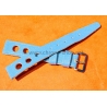 BRACELET RALLY BRACELET RACING PERFORÉ VINTAGE STYLE CUIR BLEU TRURQUOISE 14mm MONTRES VINTAGE
