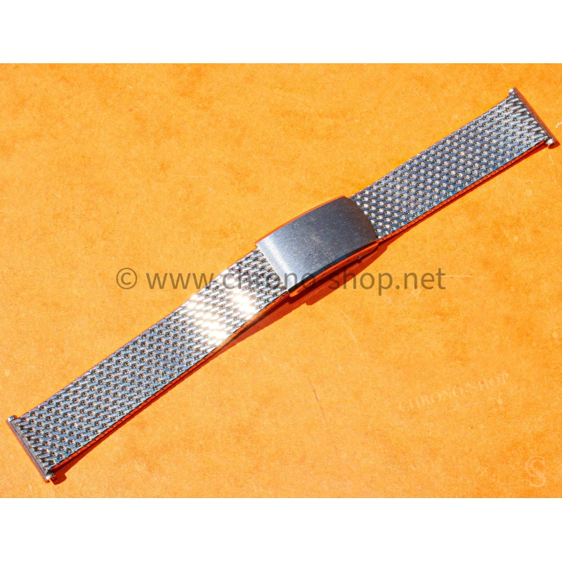 Vintage watch bracelet milanese mesh strap divers band 18mm NOS 1950s/60s Breitling, Omega,IWC,Tissot