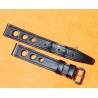 BRACELET RALLY BRACELET RACING PERFORÉ VINTAGE STYLE CUIR COULEUR NOIR 14mm MONTRES VINTAGE DAMES