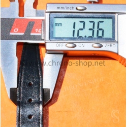 BRACELET RALLY BRACELET RACING PERFORÉ VINTAGE STYLE CUIR COULEUR NOIR 14mm MONTRES VINTAGE DAMES
