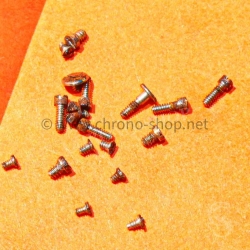 Rolex fournitures pièces horlogères lot 18 x vis acier Calibres manuels 1200,1210,1225,1215