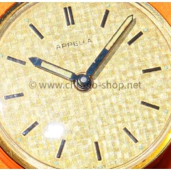 Rare Vintage 60s APPELLA Miniature Travel Alarm Clock 7 Jewels Swiss Made Working Beige dial