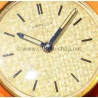 Rare Vintage 60s APPELLA Miniature Travel Alarm Clock 7 Jewels Swiss Made Working Beige dial