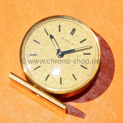 Rare Vintage 60s APPELLA Miniature Travel Alarm Clock 7 Jewels Swiss Made Working Beige dial