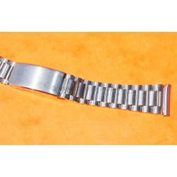 Vintage 70s bracelet 18mm rounded folded links watch Steel band omega Seamaster,Speedmaster,IWC,Enicar